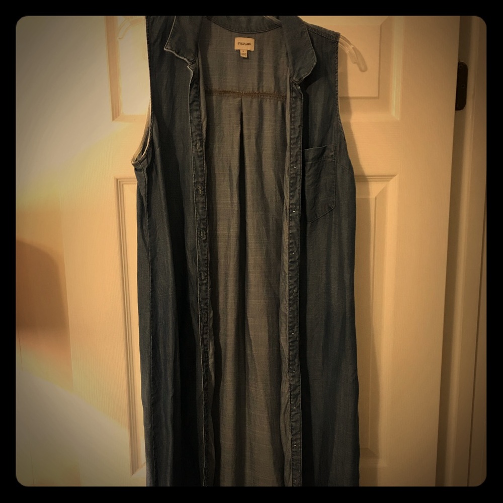 Denim Duster/Long Vest